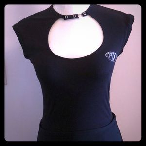 AlX Armani Exchange Black neck halter top in S